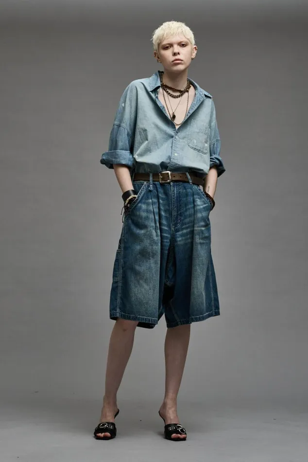 JESSE CARPENTER SHORT 8211 WINDSOR BLUE Women R13 Denim