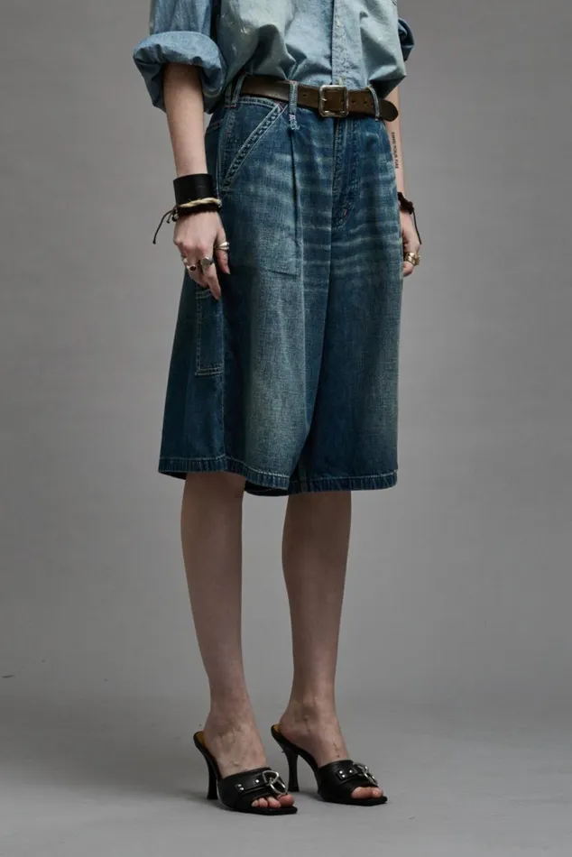 JESSE CARPENTER SHORT 8211 WINDSOR BLUE Women R13 Denim