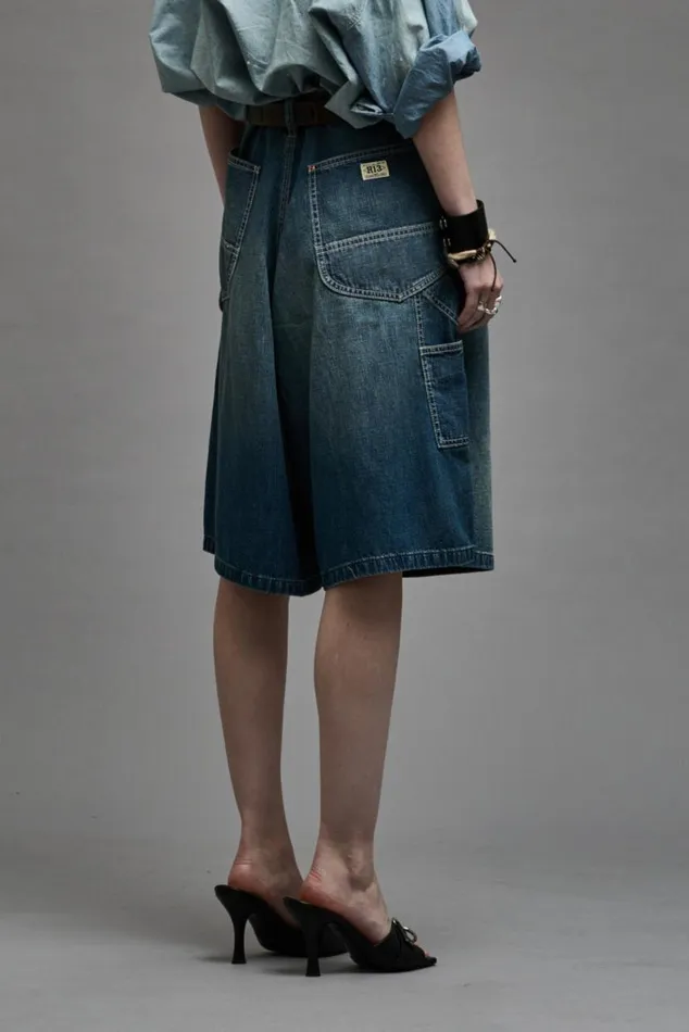 JESSE CARPENTER SHORT 8211 WINDSOR BLUE Women R13 Denim