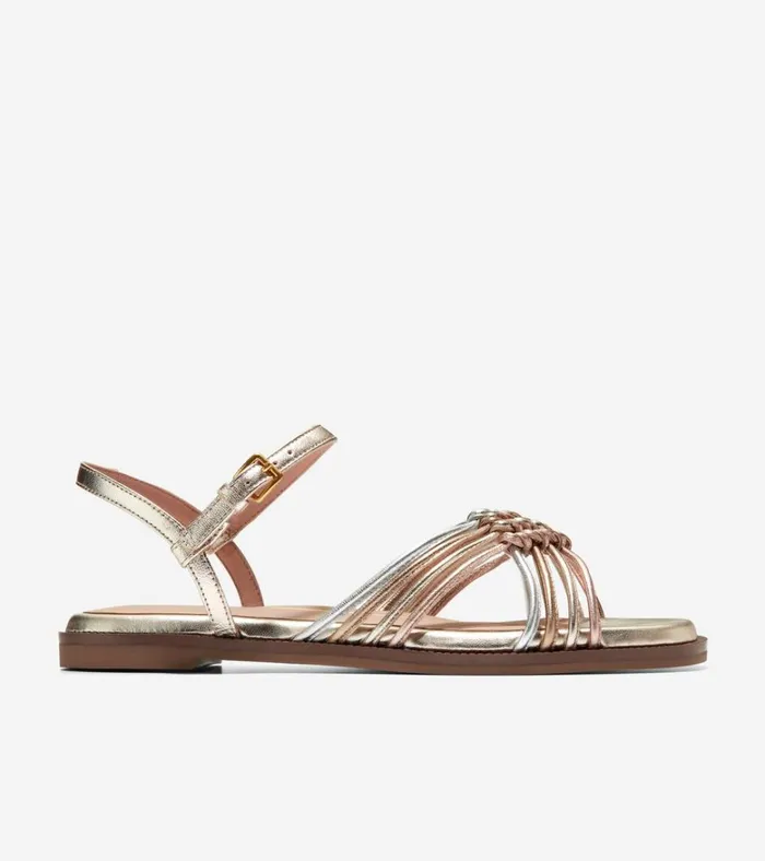 Jitney Knot Sandals Soft Goldsilverrose Gold Women Cole Haan Sandals
