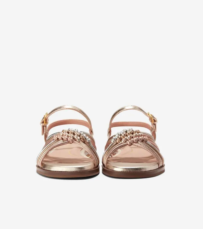 Jitney Knot Sandals Soft Goldsilverrose Gold Women Cole Haan Sandals