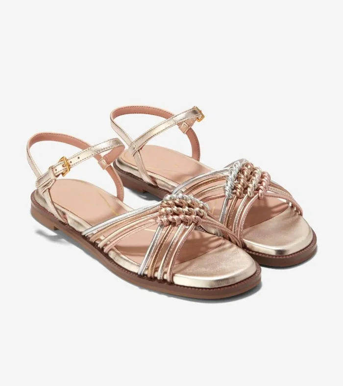 Jitney Knot Sandals Soft Goldsilverrose Gold Women Cole Haan Sandals