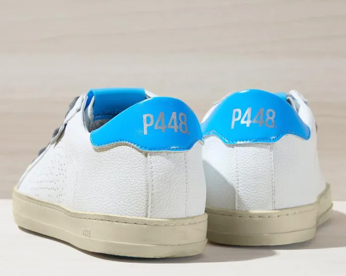 John Recycled WhiteBlue WomenMen P448 Low Tops John Recycled WhiteBlue WomenMen P448 Low Tops