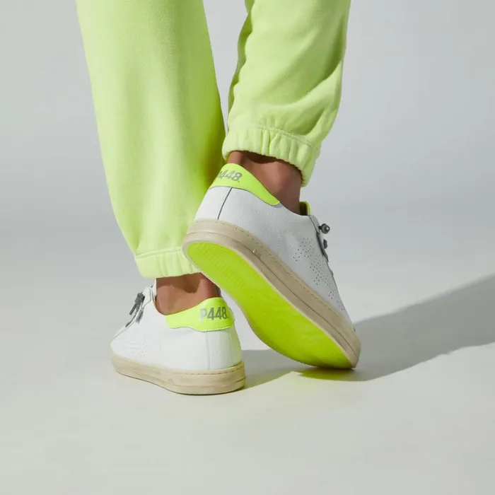 John Recycled WhiteYellow WomenMen P448 Low Tops John Recycled WhiteYellow WomenMen P448 Low Tops
