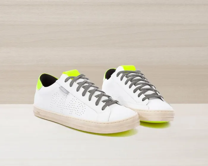 John Recycled WhiteYellow WomenMen P448 Low Tops John Recycled WhiteYellow WomenMen P448 Low Tops