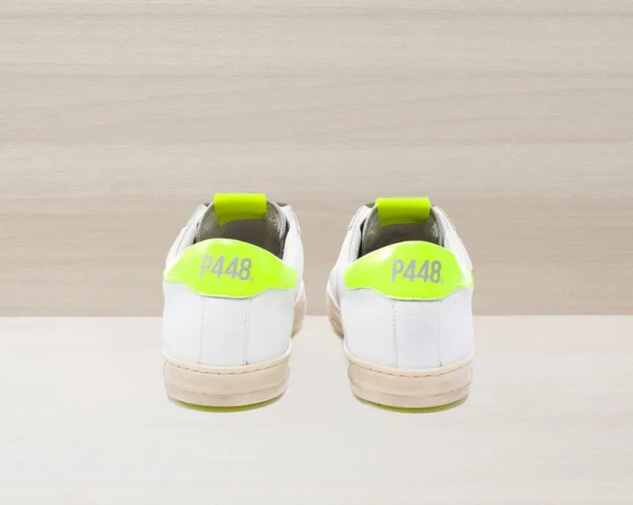 John Recycled WhiteYellow WomenMen P448 Low Tops John Recycled WhiteYellow WomenMen P448 Low Tops