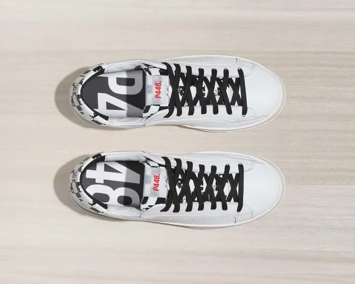 John Stained Check Men P448 Low Tops John Stained Check Men P448 Low Tops