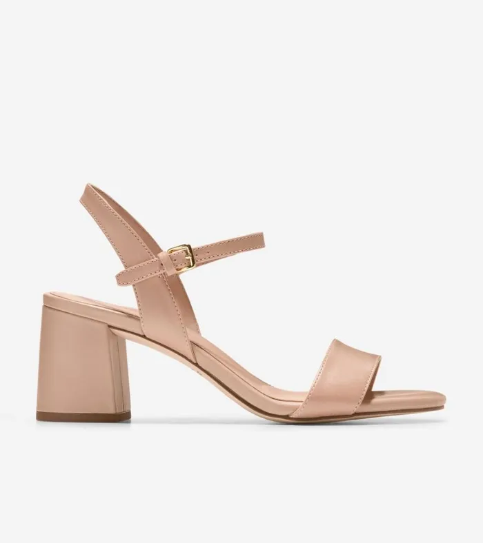 Josie Block Heel Sandals Brush Leather Women Cole Haan Heels and Pumps