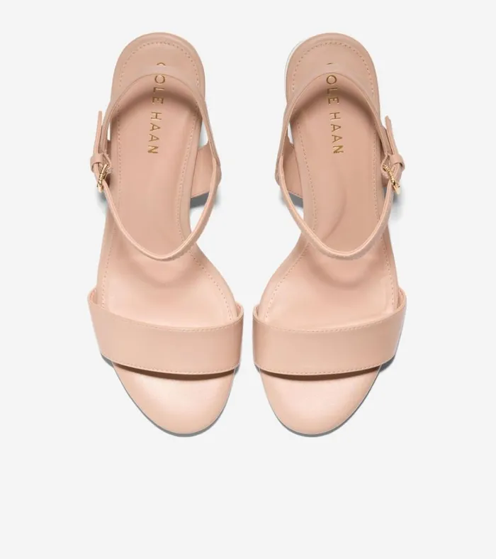 Josie Block Heel Sandals Brush Leather Women Cole Haan Heels and Pumps