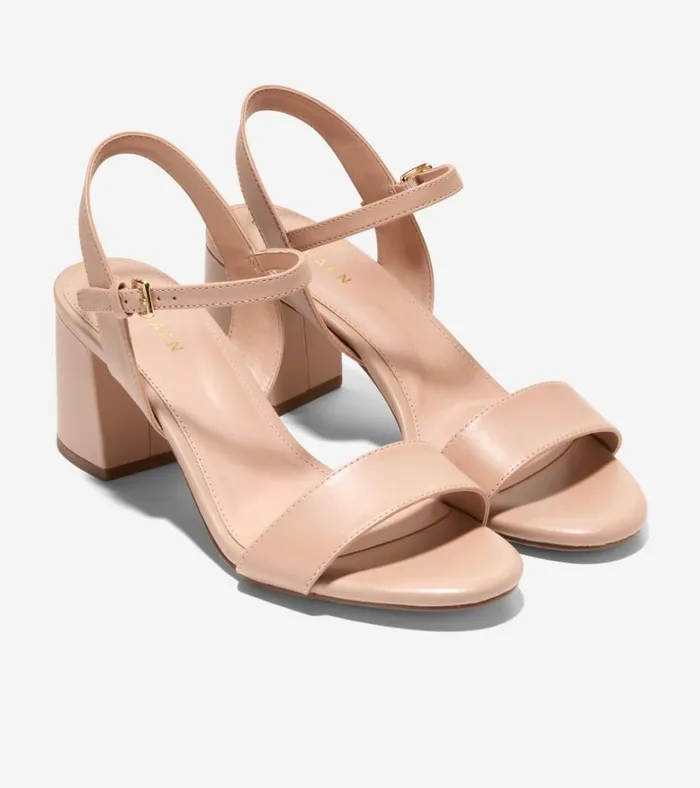 Josie Block Heel Sandals Brush Leather Women Cole Haan Heels and Pumps