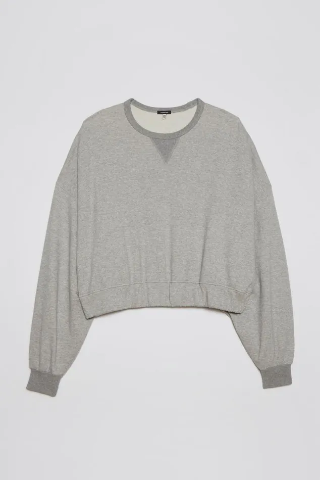 JUMBO CROPPED CREWNECK 8211 HEATHER GREY Women R13 Tops