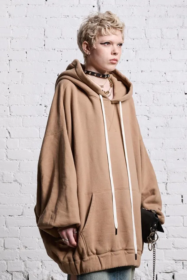JUMBO PULLOVER HOODIE 8211 KHAKI Women R13 Tops