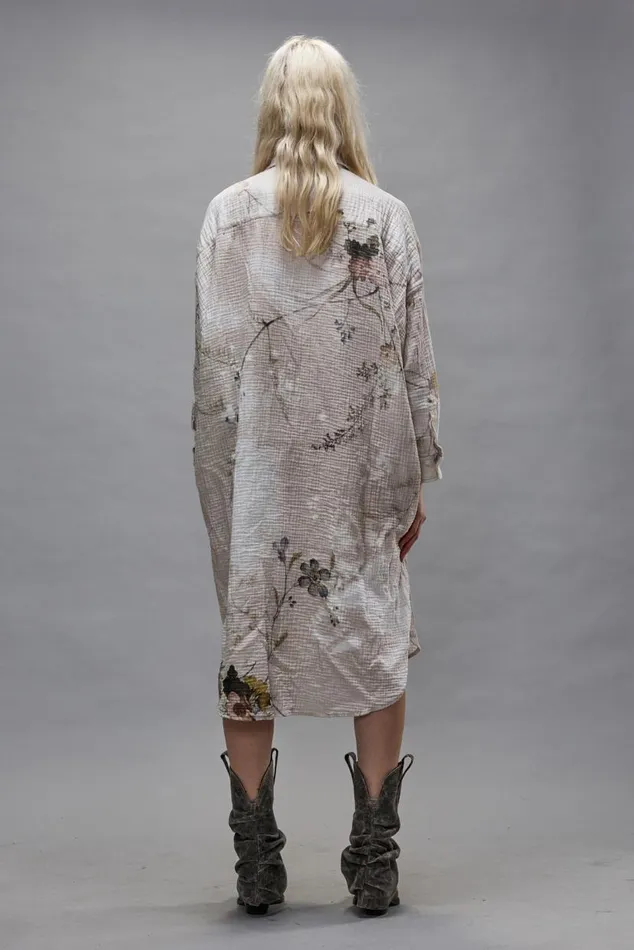 JUMBO SHIRTDRESS 8211 BLEACHED CREAM FLORAL Women R13 Dresses and Skirts