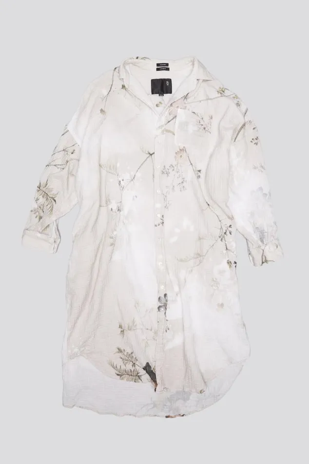 JUMBO SHIRTDRESS 8211 BLEACHED CREAM FLORAL Women R13 Dresses and Skirts