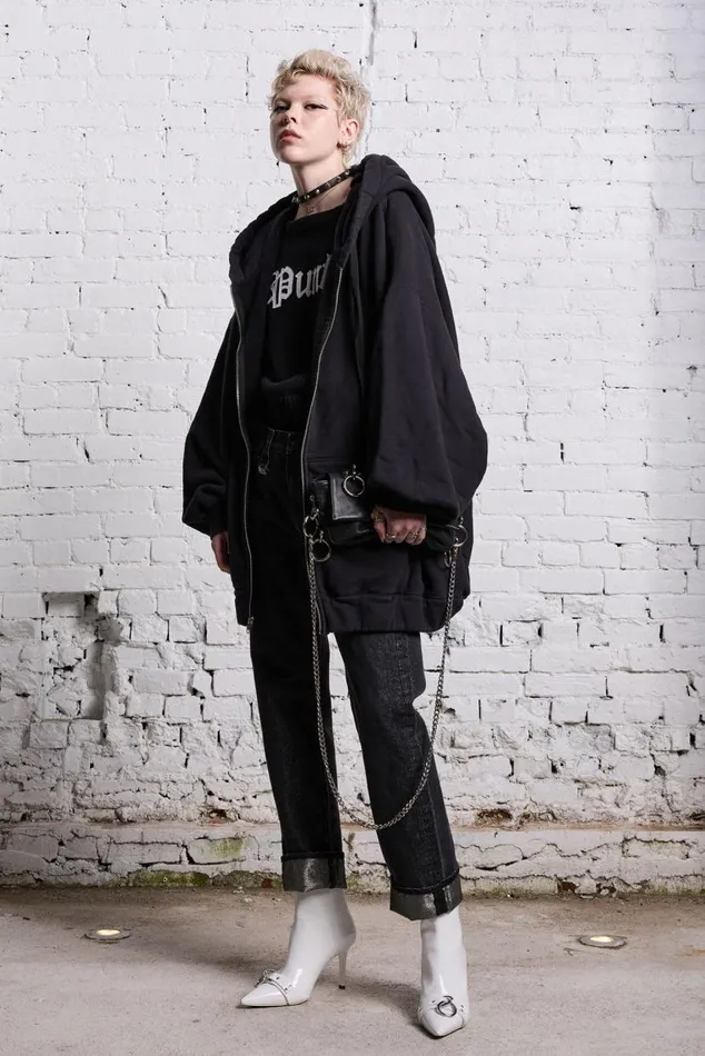 JUMBO ZIP HOODIE 8211 BLACK Women R13 Tops
