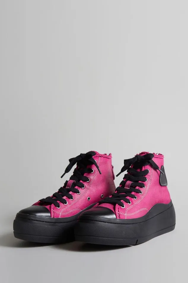 KURT HIGH TOP 8211 HOT PINK CANVAS Women R13 Shoes