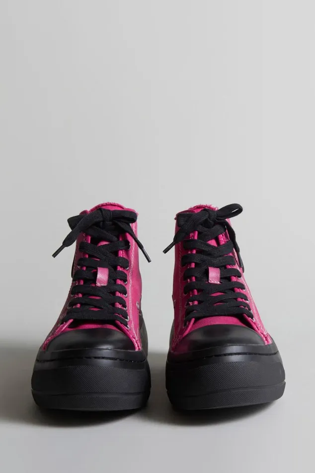 KURT HIGH TOP 8211 HOT PINK CANVAS Women R13 Shoes