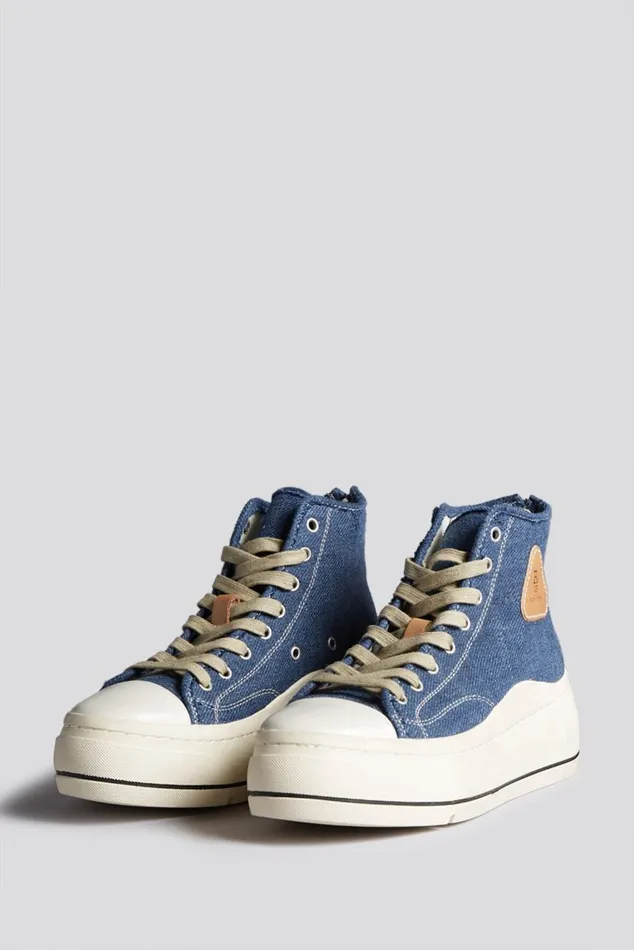 KURT HIGH TOP 8211 LIGHT INDIGO Women R13 Shoes