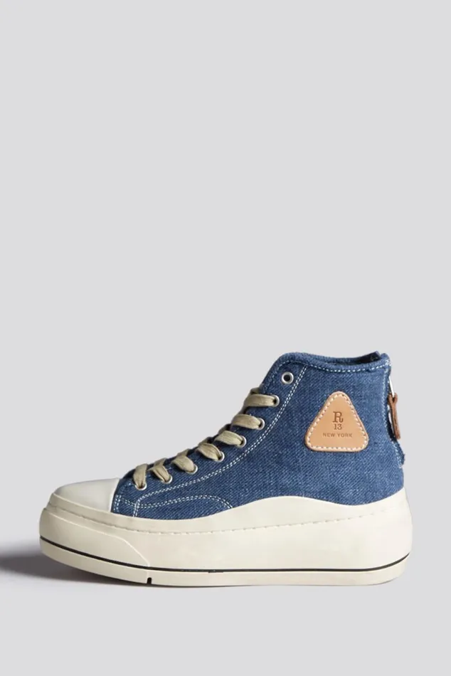 KURT HIGH TOP 8211 LIGHT INDIGO Women R13 Shoes