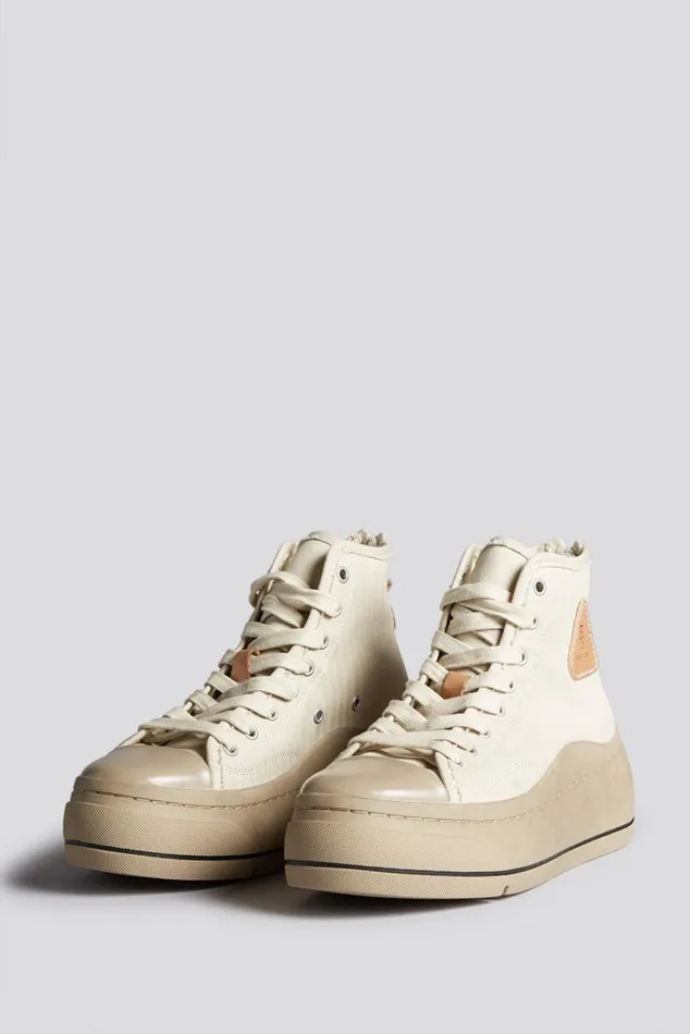 KURT HIGH TOP 8211 NATURAL HERRINGBONE Women R13 Shoes