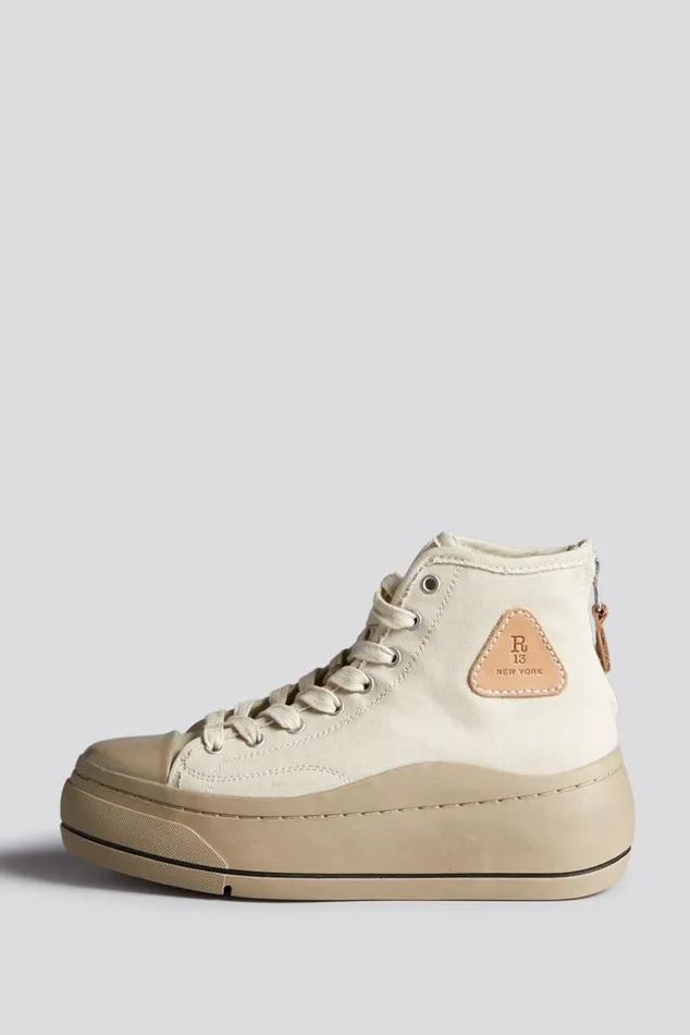 KURT HIGH TOP 8211 NATURAL HERRINGBONE Women R13 Shoes