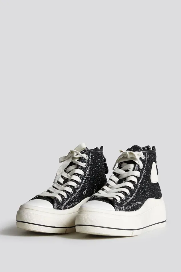 KURT HIGH TOP 8211 RUTILANT BLACK Women R13 Shoes