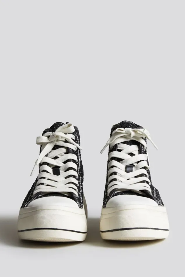 KURT HIGH TOP 8211 RUTILANT BLACK Women R13 Shoes