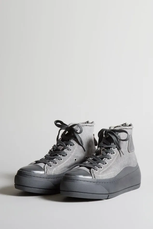 KURT HIGH TOP SNEAKER 8211 LIGHT GREY DENIM Women R13 Shoes