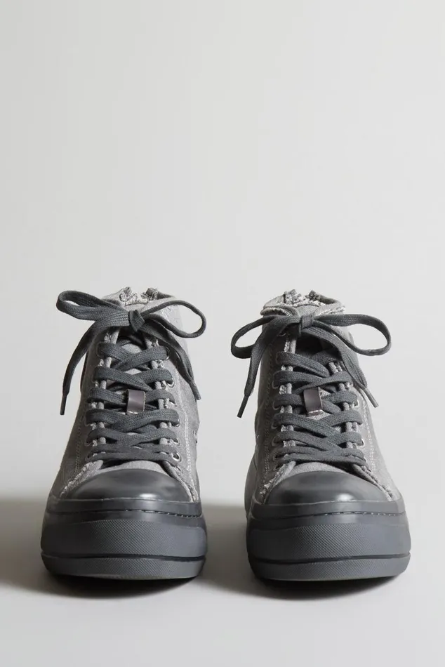 KURT HIGH TOP SNEAKER 8211 LIGHT GREY DENIM Women R13 Shoes