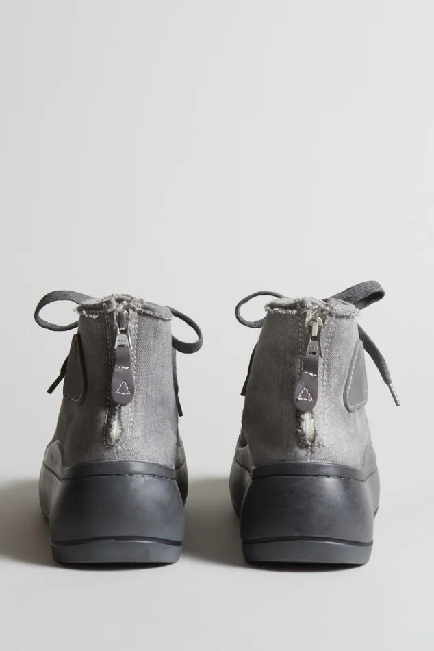 KURT HIGH TOP SNEAKER 8211 LIGHT GREY DENIM Women R13 Shoes