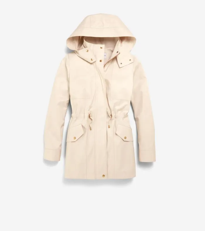 Lightweight Travel Jacket Eggshell Women Cole Haan Rain Jackets