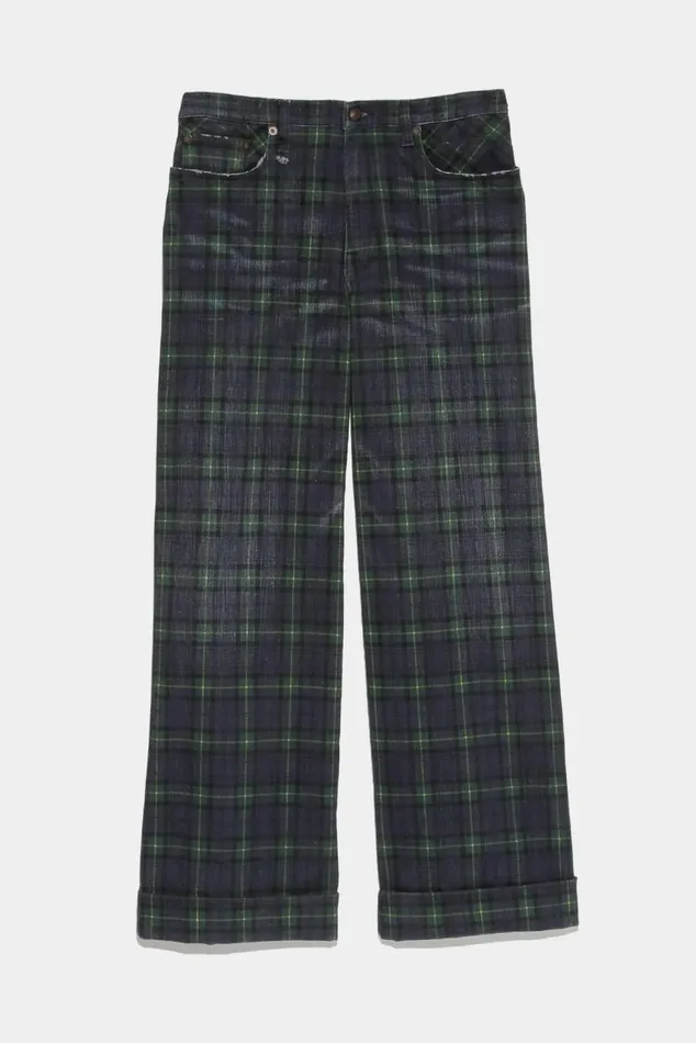 LISA BAGGY JEAN 8211 PRINTED TARTAN Women R13 Denim LISA BAGGY JEAN 8211 PRINTED TARTAN Women R13 Denim