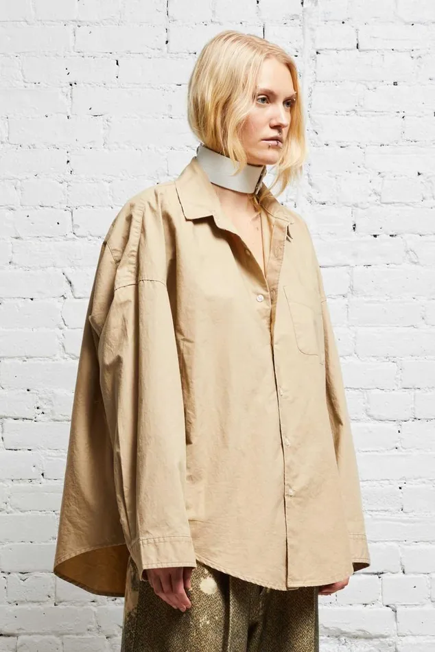LONG SLEEVE BUTTONUP 8211 KHAKI Women R13 Tops