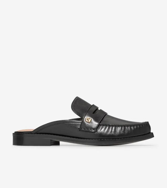 Lux Pinch Penny Loafer Mules Black Women Cole Haan Flats and SlipOns