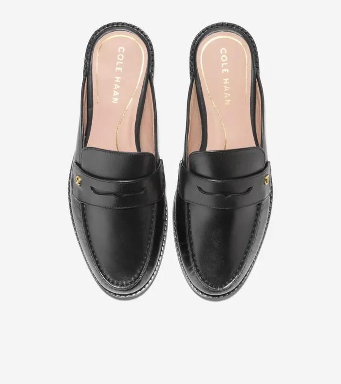 Lux Pinch Penny Loafer Mules Black Women Cole Haan Flats and SlipOns