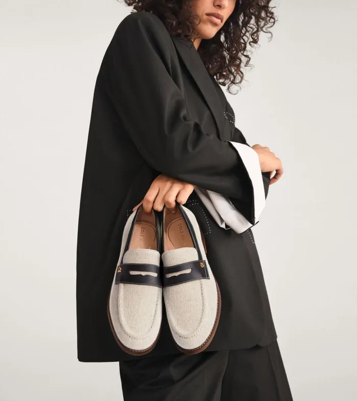 Lux Pinch Penny Loafers Naturalblack Women Cole Haan Loafers and Drivers