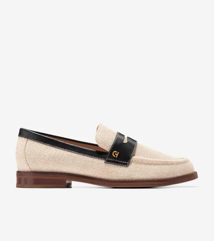 Lux Pinch Penny Loafers Naturalblack Women Cole Haan Loafers and Drivers