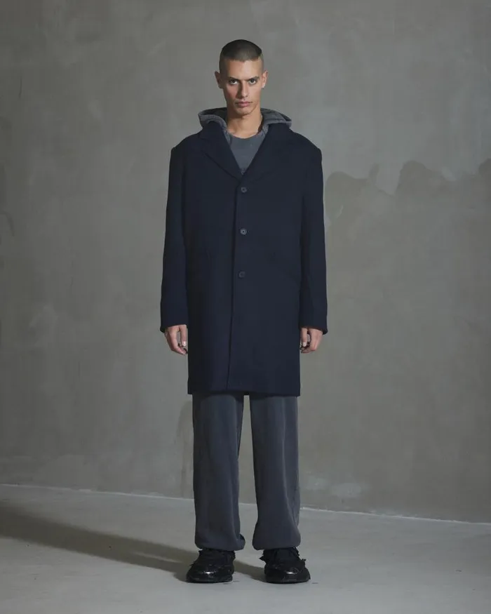 Men Coats And Jackets Han Kjbenhavn Bankers Coat 8211 Dark Navy