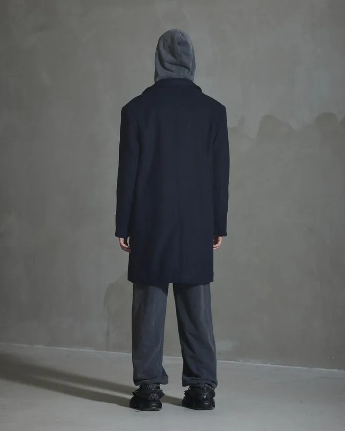 Men Coats And Jackets Han Kjbenhavn Bankers Coat 8211 Dark Navy