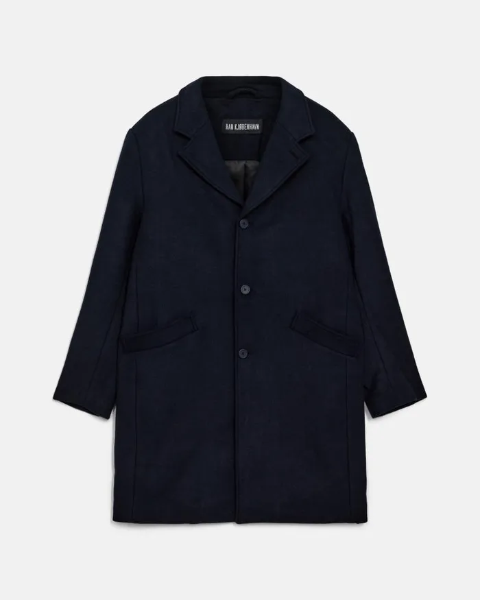 Men Coats And Jackets Han Kjbenhavn Bankers Coat 8211 Dark Navy