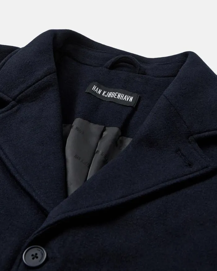 Men Coats And Jackets Han Kjbenhavn Bankers Coat 8211 Dark Navy