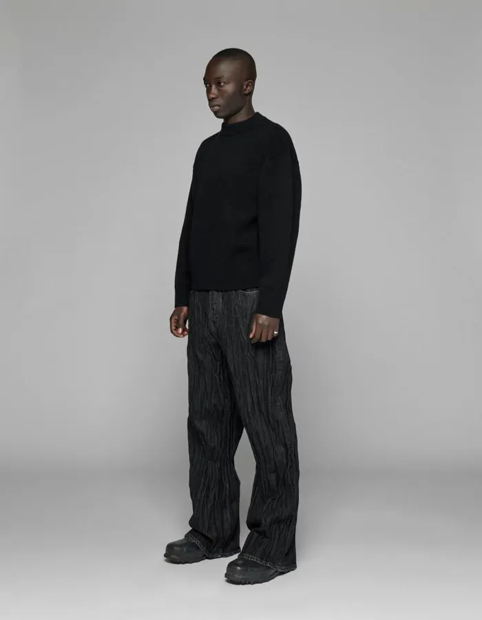 Men Knitwear Han Kjbenhavn Diamond Detail Knit Sweater 8211 Black