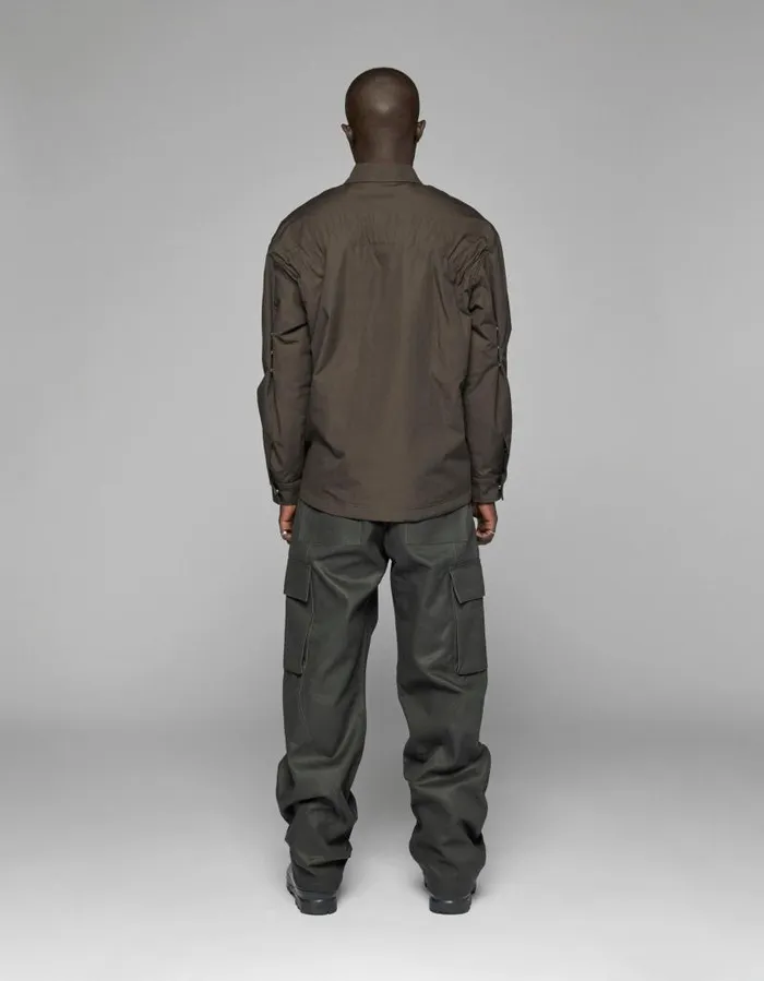 Men Shirts Han Kjbenhavn Pleated Oversized LS Shirt 8211 Dark Grey