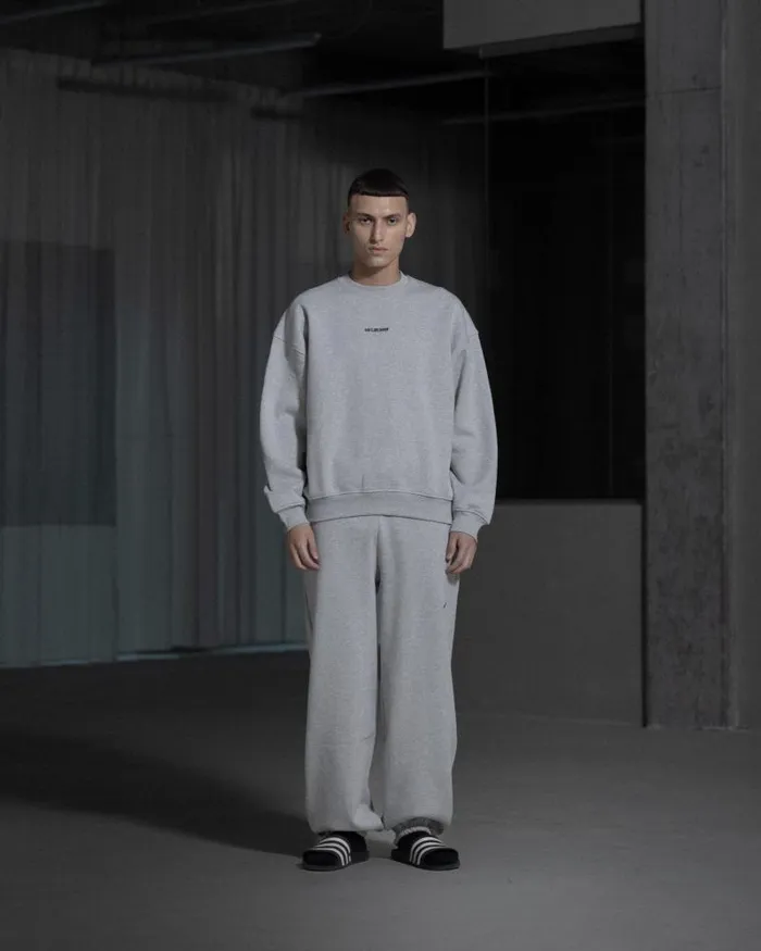 Men Sweatshirts Han Kjbenhavn Daily Oversized Crew Neck 8211 Grey Melange