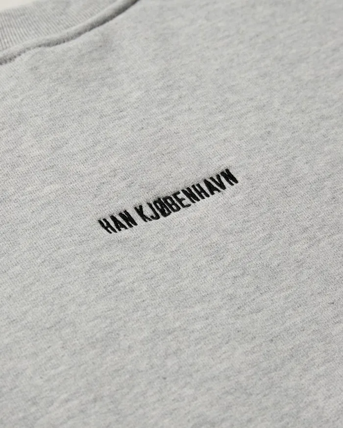 Men Sweatshirts Han Kjbenhavn Daily Oversized Crew Neck 8211 Grey Melange