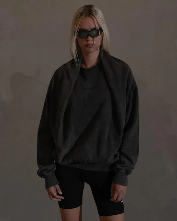 Men Sweatshirts Han Kjbenhavn Double Layered Crewneck 8211 Ash Grey