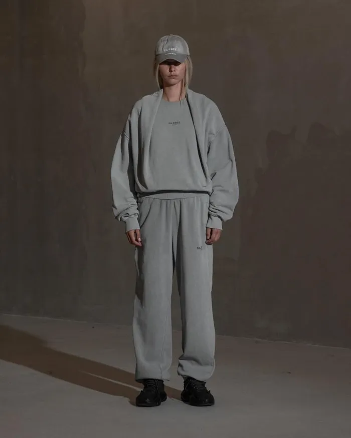 Men Sweatshirts Han Kjbenhavn Double Layered Crewneck 8211 Steel Grey