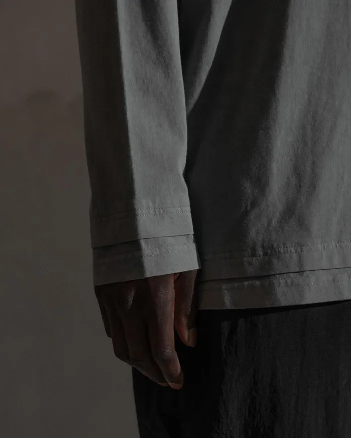 Men Tshirt Han Kjbenhavn Layered Long Sleeve 8211 Steel Grey