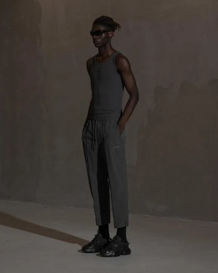 Men Trousers Han Kjbenhavn Cropped Track Trousers 8211 Anthracite Black