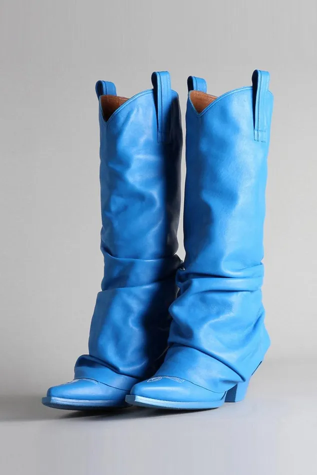 Mid Cowboy Boots 8211 Electric Blue Women R13 Shoes